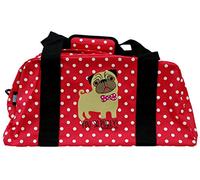 David & Goliath® Pink/White Polka Dot 'You So Pugly' Holdall Bag.