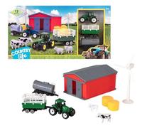 David Halsall JNS_483197 Country Life-Farmyard Tractor & Figures Playset, Multi