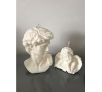David Head and Angel Cherub Candle Set - Set of 2 fragranced (Vanilla)