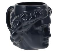 David Head Ceramic Sculpture Mug with Handle for Tea and Cold Drinks | Retro Roman Style, Smooth Surface and Large Opening, Office and Kitchen Use, Artistic Gift Cup