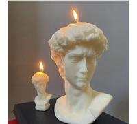 David Head Large Bust Candle Roman Greek god 3D Soy Wax fragranced Candle (Lime Basil Mandarin)