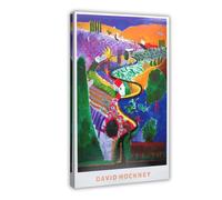 David-Hockney 4 Canvas Poster Bedroom Decor Landscape Office Room Decor Gift Frame-style 24x36inch(60x90cm)
