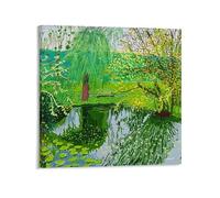 David Hockney Arrival of Spring Waterproof Fabric Poster (68) Wall Art Poster Scroll Canvas Painting Picture Living Room Decor Home 16x16inch(40x40cm)