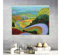 David Hockney《Garrowby Hill》- DIY Diamond Painting Kits - Cross Stitch Painting for Home Wall Decor Gifts Without Frame