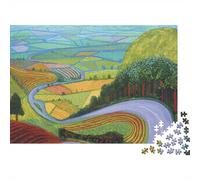 David Hockney Jigsaw Puzzles for Kids 1000 Pieces Puzzle Brain Teaser Game Art Collection Brain Teaser Adults Premium Quality Wooden Puzzle 1000 Pcs