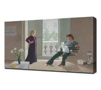 David Hockney Mr and Mrs Clark and Percy c 1970 - Canvas Wall Art - Canvas Print On A Wooden Frame - Perfect Picture For Wall Decoration