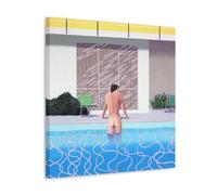 David Hockney Peter Getting Out of Nick's Pool Poster Decorative Painting Canvas Wall Art Living Room Poster Bedroom Painting Wall Art Picture Print Modern Family Room Decor 20 x 20 Inches (50 x 50 cm