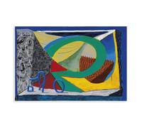 David-Hockney Poster - Almost Like Skiing Canvas Poster Bedroom Decor Landscape Office Room Decor Gift Unframe-style 24x36inch(60x90cm)