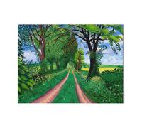 (David Hockney Signed - The Arrival Of Spring=2900) Canvas Print DIY Framed Kit Wall Art for Living Room Bedroom Retro Farmhouse Decor 16x20 inch