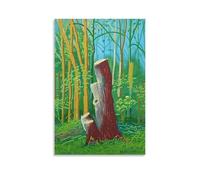 DAVID HOCKNEY - The Arrival of Spring at Woldgate Art Poster Decorative Painting Canvas Wall Art Living Room Poster Bedroom Painting Wall Art Picture Print Modern Family Room Decor 08 x 12 inches (20