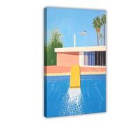 David Hockneys painting of someone jumping into a pool-poster 3