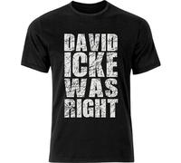 David Icke was Right Conspiracy Men's T Shirt Black L