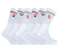 David James 6 Pack Mens Thick Cushioned Sole Breathable Cotton Striped Classic Sports Socks 11-13.5 uk (11-13.5 uk, 019 White)
