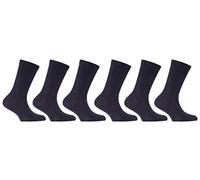 David James 6 Pairs Boys / Girls Back to School Ankle Sock uk 4-6 (Navy)