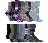 David James Ladies Gentle Grip Socks (Set of 9)