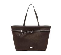 David Jones - Large Size Women's Suede Shopping Handbag - Shoulder Bag for School School Work - Soft Suede Tote Bag - Shopper Large Capacity A4 Long Handles Trendy, dark brown