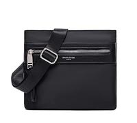 David Jones - Men's Crossbody Bag - Shoulder Bag Nylon PU Leather Small Size - Messenger Bag Multi Pockets - Handbag Purse Phone Wallet Sport Work Business Classic City Fashion - Black Nylon