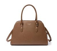 David Jones - Women's Bowling Handbag, PU Leather Shoulder Strap, Brown Cognac, Medium
