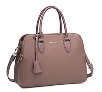 David Jones - Women's Bugatti Handbag - Top Handle Faux Leather Bag - Multiple Pockets Tote Shoulder Crossbody Bag - Ladies Elegant Shopping Bag Shopper Satchel City - Pink