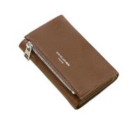 David Jones - Women's Compact Purse, Small Wallet, Brown Cognac, Little | Faux Leather Card Holder, Multiple Card Compartments, Zipped Pocket for Banknotes and Coins, Small Wallet Practical Chic