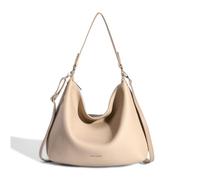 David Jones - Women's Hobo Shoulder Bag - Soft Faux Leather Tote Bag - Long Handle Shoulder Bag - Large Classic Practical Shopping Bag, Brown Taupe, One Size
