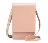 David Jones - Women's Mobile Phone Shoulder Bag - Small Shoulder Bag - Elegant Mini Satchel Bag - Faux Crocodile Leather - City Work Travel Evening, Pink, One Size, Stylish
