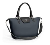 David Jones Women's Nylon Tote Bag, Flexible Shopping Bag, Large Capacity, Elegant Urban Work and Travel, Original Fashion, Black/White, One Size