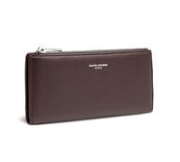 David Jones - Women's PU Leather Companion Wallet Card Holder, chocolate | Long Wallet, 12 Card Compartments, Zipped Pocket for Banknotes and Coins, Slim Wallet Practical Compact Large Format Fashion