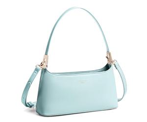David Jones - Women's shoulder bag - Handbag worn under the shoulder arm - Shoulder bag - Rigid PU leather shoulder bag - Fashion trendy elegant city bag for phone wallet, Bright blue