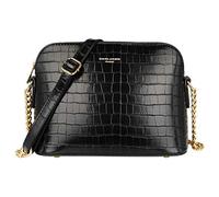 David Jones - Women's Small Crossbody Bag - Chain Shoulder Bag - Crocodile PU Faux Leather Rigid Messenger Bag - Evening Party City Clutch - Ladies Zip Handbag - Fashion Elegant Trendy - Black
