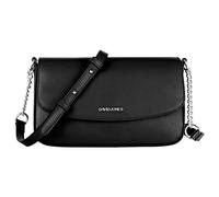 David Jones - Women's Small Crossbody Bag - Ladies Rigid PU Leather Chain Shoulder Bag - Rectangular Clutch Handbag - Phone Wallet Purse Evening Shopping City Fashion Elegant Party - Black