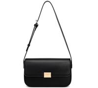 David Jones - Women's Small Shoulder Bag - Hard PU Leather Shoulder Bag - Flap Clutch Bag - City Evening Shopping Phone Bag Fashion Elegant Classic Chic, Black, One Size