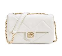 David Jones - Women's small shoulder bag - shoulder bag with imitation leather quilted - flap pouch - city messenger bag evening shopping phone fashion elegant trendy chic, white, One Size