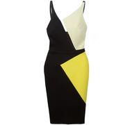 David Koma colour block fitted dress - Black 8-10-6-12
