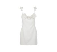 David Koma flower-embellishment mini dress - White 6-8-10-12-14-16