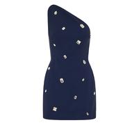 David Koma one-shoulder crystal-embellished dress - Blue 10