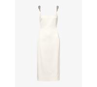 David Koma Womens David Koma Scoop-Neck Crystal-Embellished Crepe Midi Dress White/Silver 8