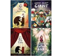 David Litchfield Collection 4 Books Set (The Bear The Piano The Dog and the Fiddle, Grandad's Secret Giant, The Bear and the Piano, Lights on Cotton Rock)