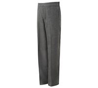 David Luke 22in Waist Grey Slim Fit Junior Trouser, Flat Front, Elastic Back