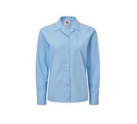 David Luke Girl's Long Sleeve Revere Collar Shirts 2 pack in Light Blue | Size: 9-10 Years David Luke Light Blue 9-10 Years