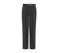 David Luke Men's Regular Fit Senior School Trousers in Black | Size: 27S David Luke Black 27S
