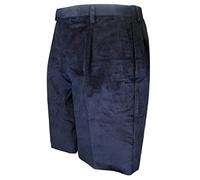 'David Luke' Navy Blue Bermuda Corduroy Short Trousers With Elasticated Back (40")