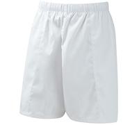 David Luke School Uniform Brushed Poly/Cotton Boys Superior Rugby Shorts White 28"