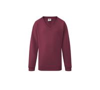 David Luke Unisex V-Neck School Jumper in Maroon | Size: 11-12 Years David Luke Maroon 11-12 Years