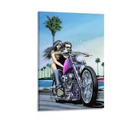 David Mann Motorcycle Art Posters (55) Artworks Picture Print Poster Wall Art Painting Canvas Decor Home Posters 16x24inch(40x60cm)