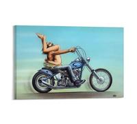 David Mann Prints 69 Motorcycle Picture Print Canvas Poster Wall Paint Art Posters Decor Modern Home Artworks 16x24inch(40x60cm)