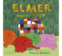 David McKee Elmer & the Race Paperback Book David McKee Multicolor