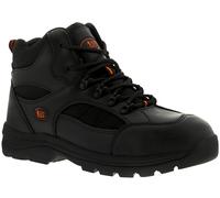 David Mens Safety Boots Black Leather, in Size: 12 : Tradesafe