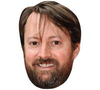 David Mitchell (Beard) Celebrity Mask, Flat Card Face, Fancy Dress Mask
