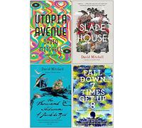 David Mitchell Collection 4 Books Set (Utopia Avenue , Slade House, The Thousand Autumns of Jacob de Zoet, Fall Down Seven Times Get Up Eight)
